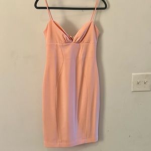 🎀 HOUSE OF CB Sexy, fully lined, pink midi-dress.